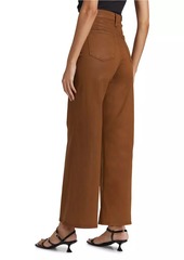 Joe's Jeans Petite The Mia Petite High-Rise Wide-Leg Coated Jeans