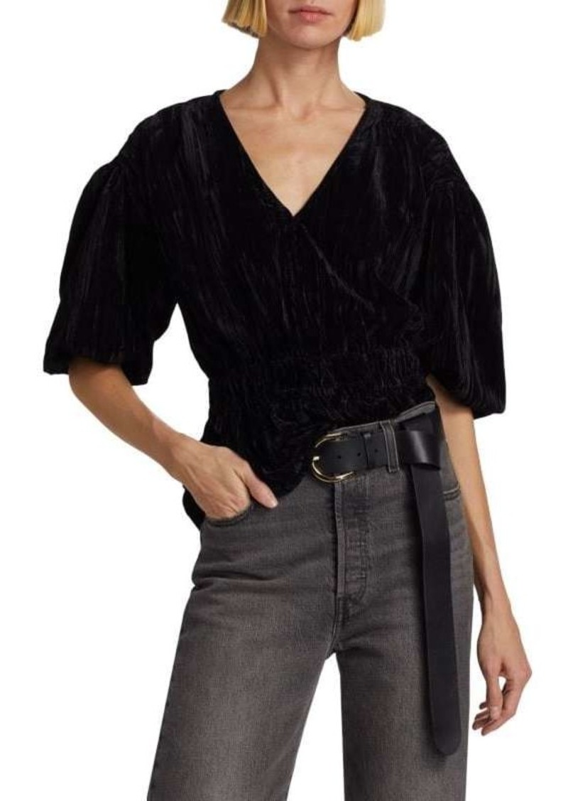 Joe's Jeans The Mona Velvet Smocked Top