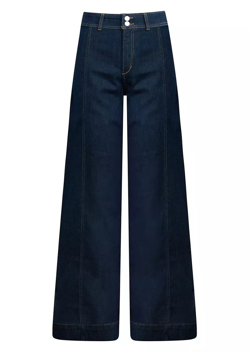 Joe's Jeans The Seamed Stretch Denim Wide-Leg Trousers