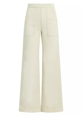 Joe's Jeans The Side Zip Wide-Leg Stretch Denim Pants