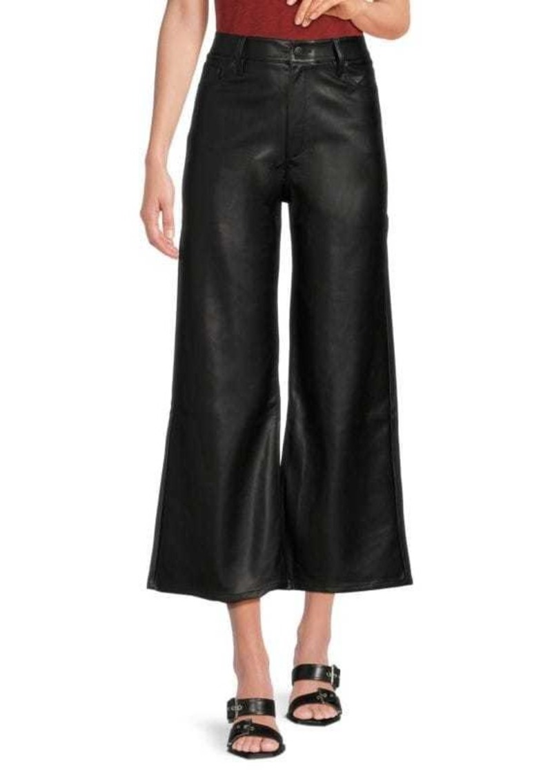 Joe's Jeans Vegan Leather Cropped Wide Leg Pants