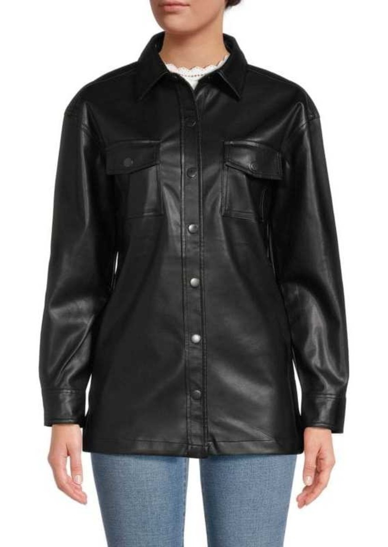 Joe's Jeans Vegan Leather Shirt Jacket