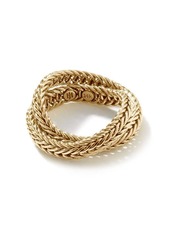 John Hardy 14kt yellow gold Kami Chain 4.5mm crossover ring