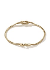 John Hardy 14kt yellow gold Manah 1.8mm double-row bracelet