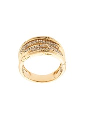 John Hardy 18kt yellow gold Bamboo diamond ring