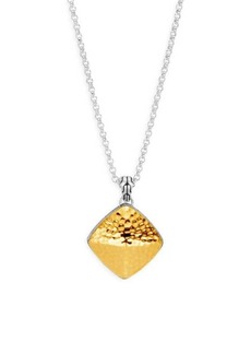 John Hardy Classic Chain 18K Gold Bonded Sterling Silver Pendant Necklace