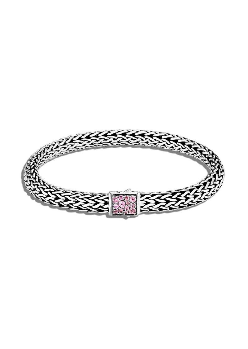 John Hardy Classic Chain 6.5mm reversible Icon tourmaline bracelet