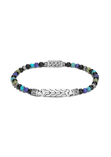 John Hardy Classic Chain silver beads ID bracelet