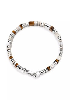 John Hardy Classic Chain Sterling Silver & Mixed-Media Colorblocked Beaded Bracelet