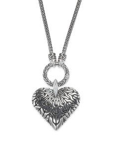 John Hardy Classic Chain Sterling Silver Heart Pendant Necklace