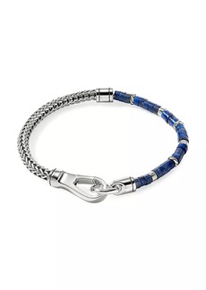 John Hardy Heishi Sterling Silver & Lapis Lazuli Chain Bracelet