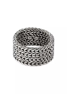 John Hardy Indonesia Rata Chain Sterling Silver Band Ring