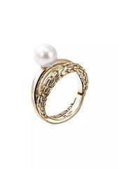 John Hardy JH Essentials 14K Yellow Gold & Cultured Freshwater Pearl Ring