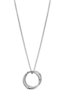 John Hardy Bamboo Circle Pendant Necklace in Silver at Nordstrom