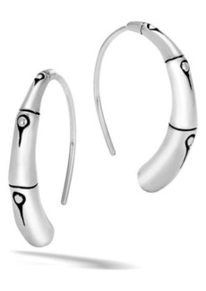 John Hardy Bamboo Small Hoop Earrings in Silver at Nordstrom