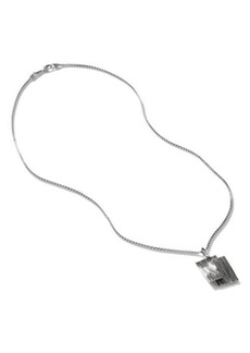 John Hardy Bamboo Striated Pendant Necklace in Silver at Nordstrom