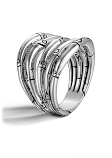 John Hardy 'Bamboo' Wide Stack Ring in Silver at Nordstrom Rack