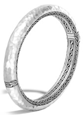 John Hardy Classic Chain 8.5mm Hammered Hinged Bangle in Silver at Nordstrom
