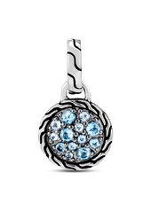 John Hardy Classic Chain Amulet Pendant in Silver/blue Topaz at Nordstrom