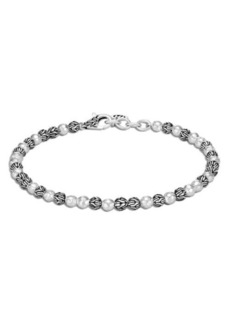 John Hardy Classic Chain Hammered Silver Bead Bracelet at Nordstrom