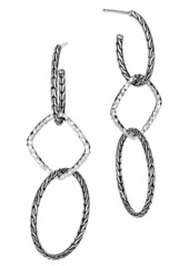 John Hardy Classic Chain Hammered Silver Interlink Drop Earrings at Nordstrom