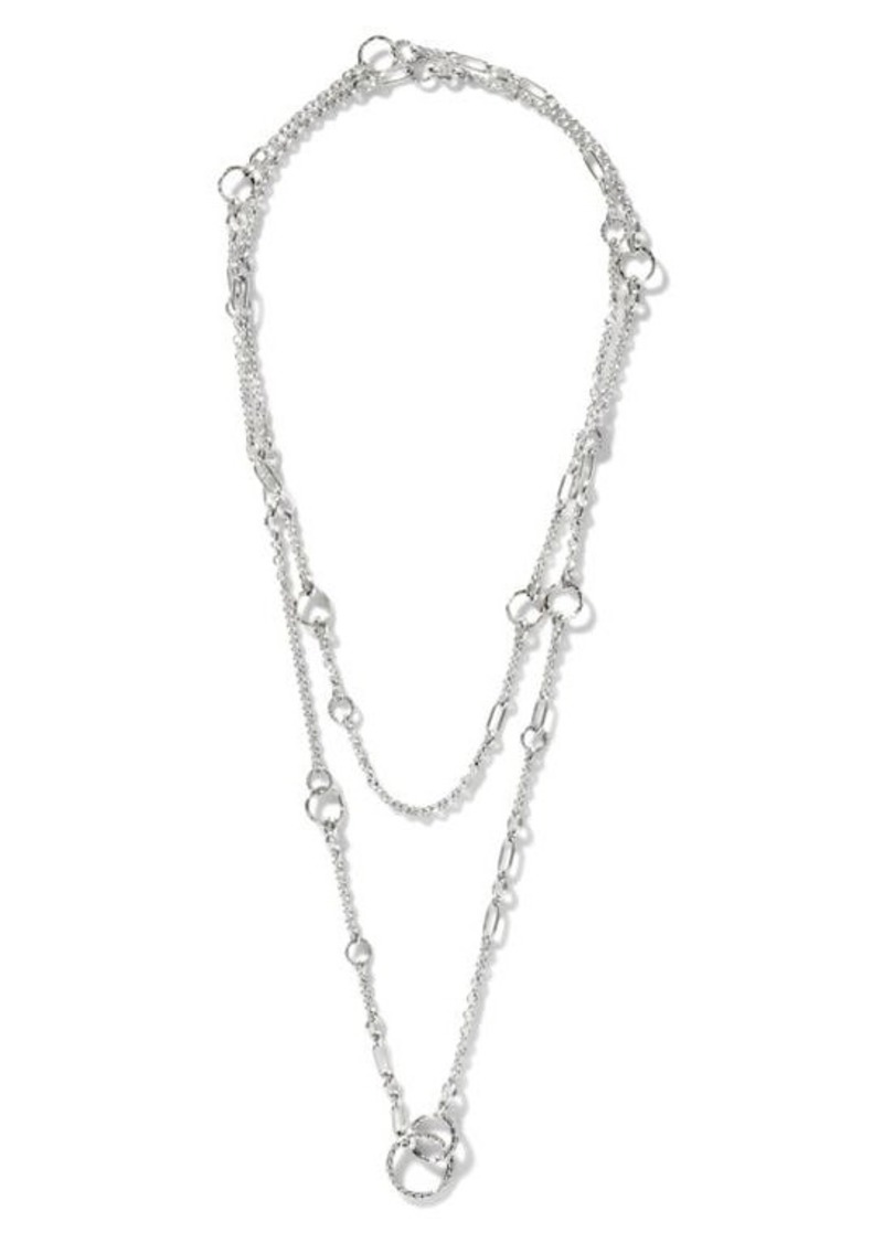 John Hardy Classic Chain Hammered Silver Sautoir Necklace at Nordstrom