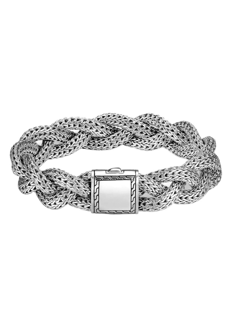 John Hardy Classic Chain Mid Braided Bracelet in Silver at Nordstrom Rack