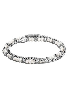 John Hardy Classic Chain Pearl Wrap Bracelet