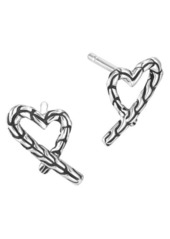 John Hardy Classic Chain Sterling Silver Heart Stud Earrings at Nordstrom