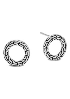 John Hardy Classic Chain Sterling Silver Round Earrings at Nordstrom