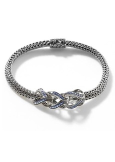 John Hardy Extra Small Asli Classic Chain Pavé Sapphire Bracelet