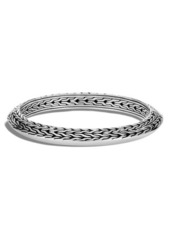 John Hardy Knife Edge Small Oval Hinge Bangle in Silver at Nordstrom