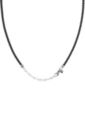 John Hardy Leather Cord Necklace in Silver/Black at Nordstrom