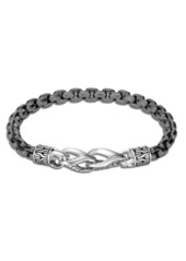 John Hardy Men's Asli Classic Chain Link Bracelet in Silver/Black Rhodium at Nordstrom