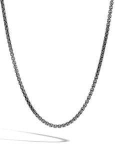 John Hardy Men's Classic Box Chain Necklace in Black Rhodium at Nordstrom