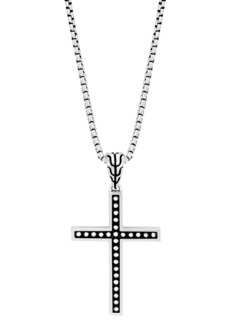 John Hardy Men's Classic Chain Cross Pendant Necklace in Silver at Nordstrom