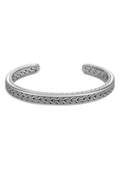 John Hardy Men's Classic Chain Rugged Silver Slim Cuff at Nordstrom