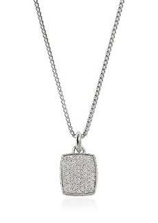 John Hardy Men's Tag Short Diamond Pendant Necklace