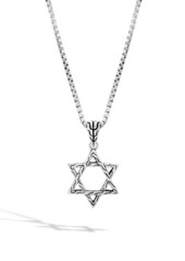 John Hardy Men's Star of David Pendant Necklace