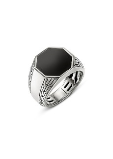 John Hardy Men's Sterling Silver Onyx Signet Ring