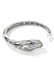 John Hardy Naga Diamond & Sapphire Bracelet