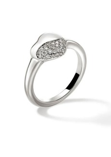John Hardy Pebble Heart Diamond Ring