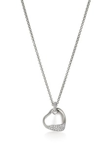 John Hardy Pebble Heart Pavé Diamond Short Pendant Necklace