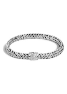 John Hardy Small Classic Chain Pavé Diamond Bracelet