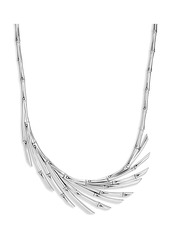 John Hardy Sterling Silver Bamboo Look Statement Necklace, 16-18