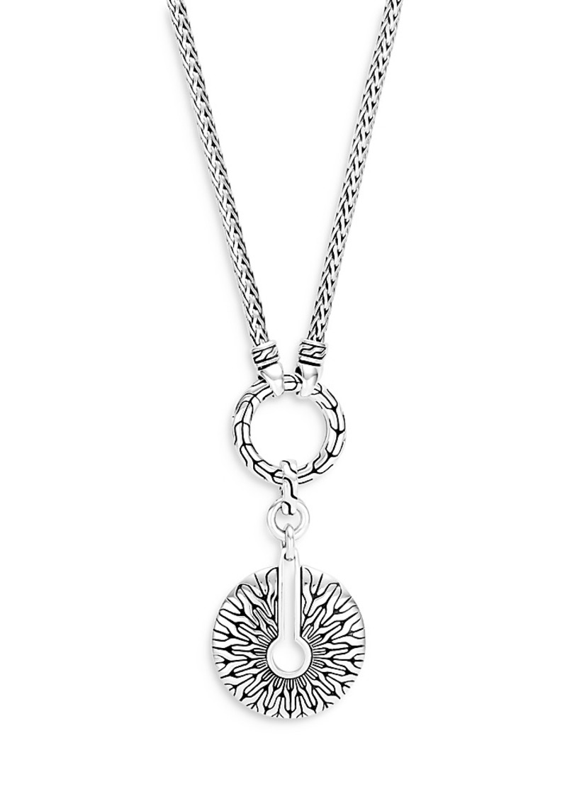 John Hardy Sterling Silver Classic Chain Disc Amulet Pendant Necklace, 18