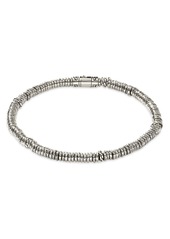 John Hardy Sterling Silver Classic Chain Heishi Multi Ring Bracelet