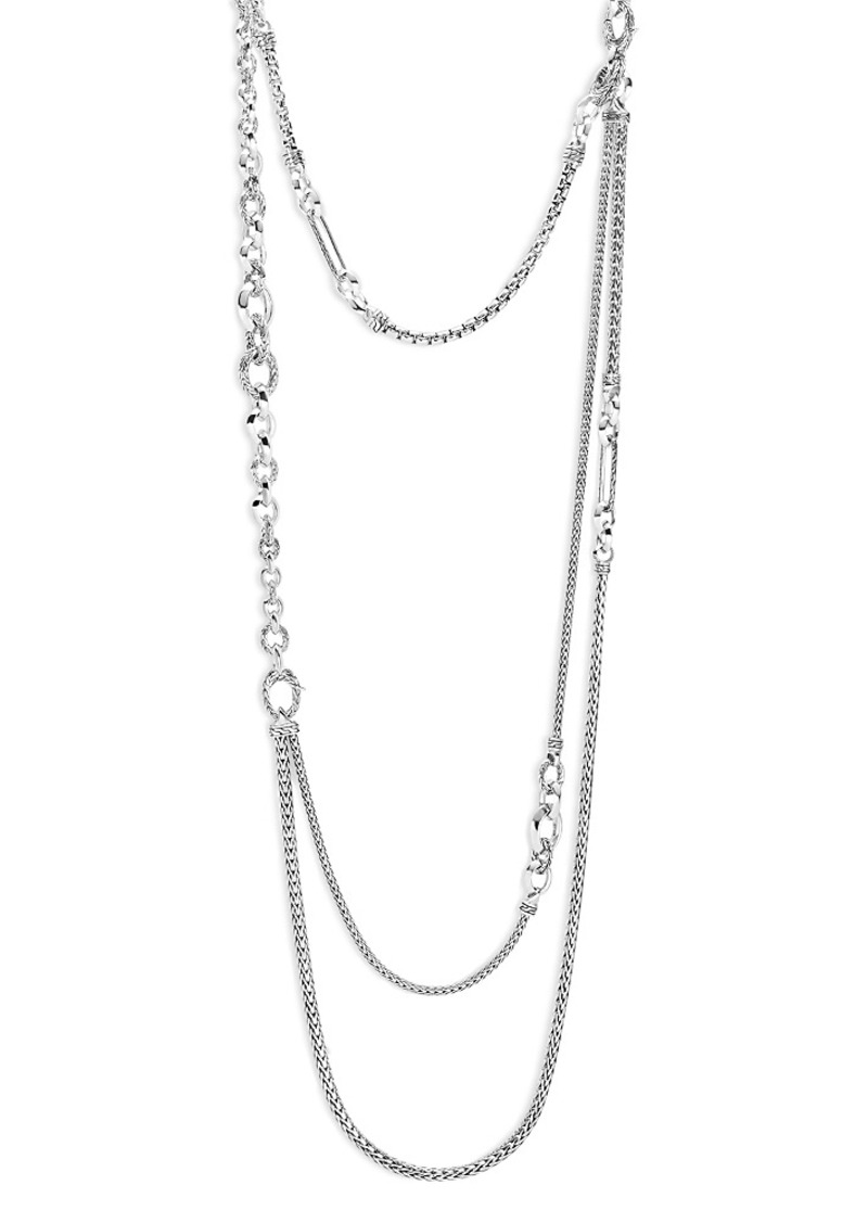 John Hardy Sterling Silver Classic Chain Layered Necklace, 34