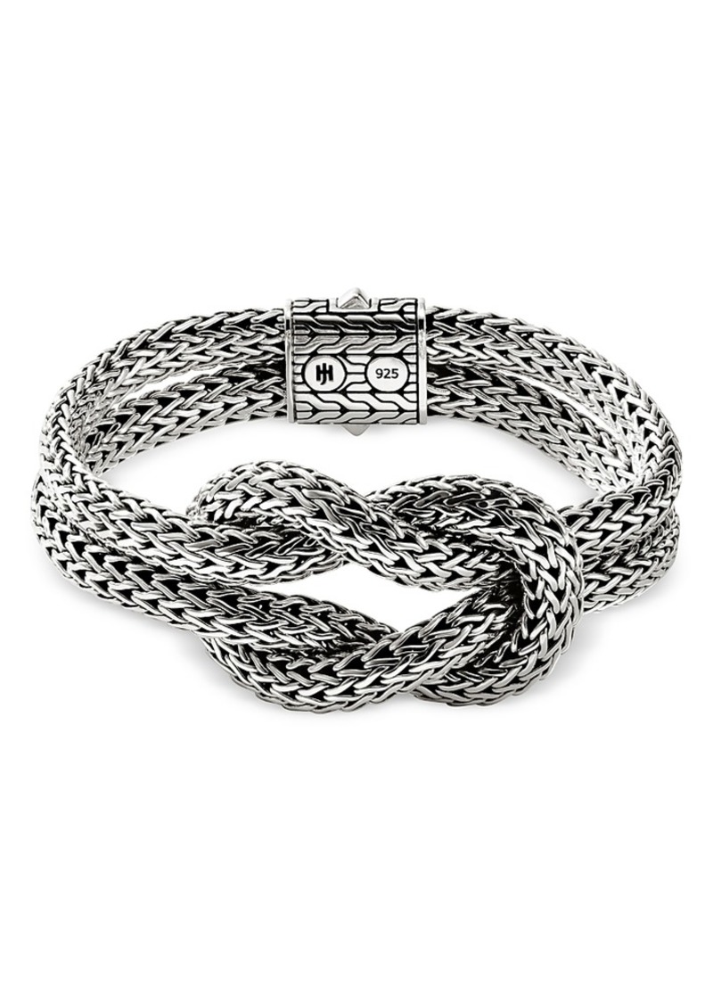 John Hardy Sterling Silver Classic Chain Love Knot Woven Link Bracelet