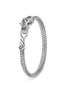 John Hardy Sterling Silver Legends Naga Blue Sapphire Dragon Link Bracelet